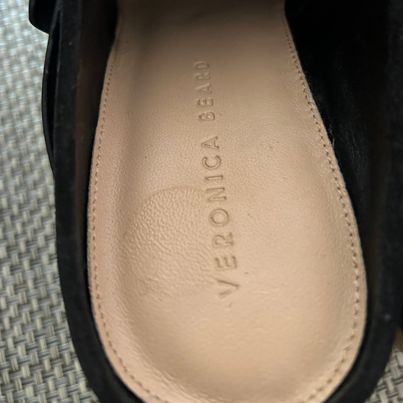 VERONICA BEARD Dacey Black gold studded suede wood heel mule clogs sz 11 NWOB - Picture 5 of 7